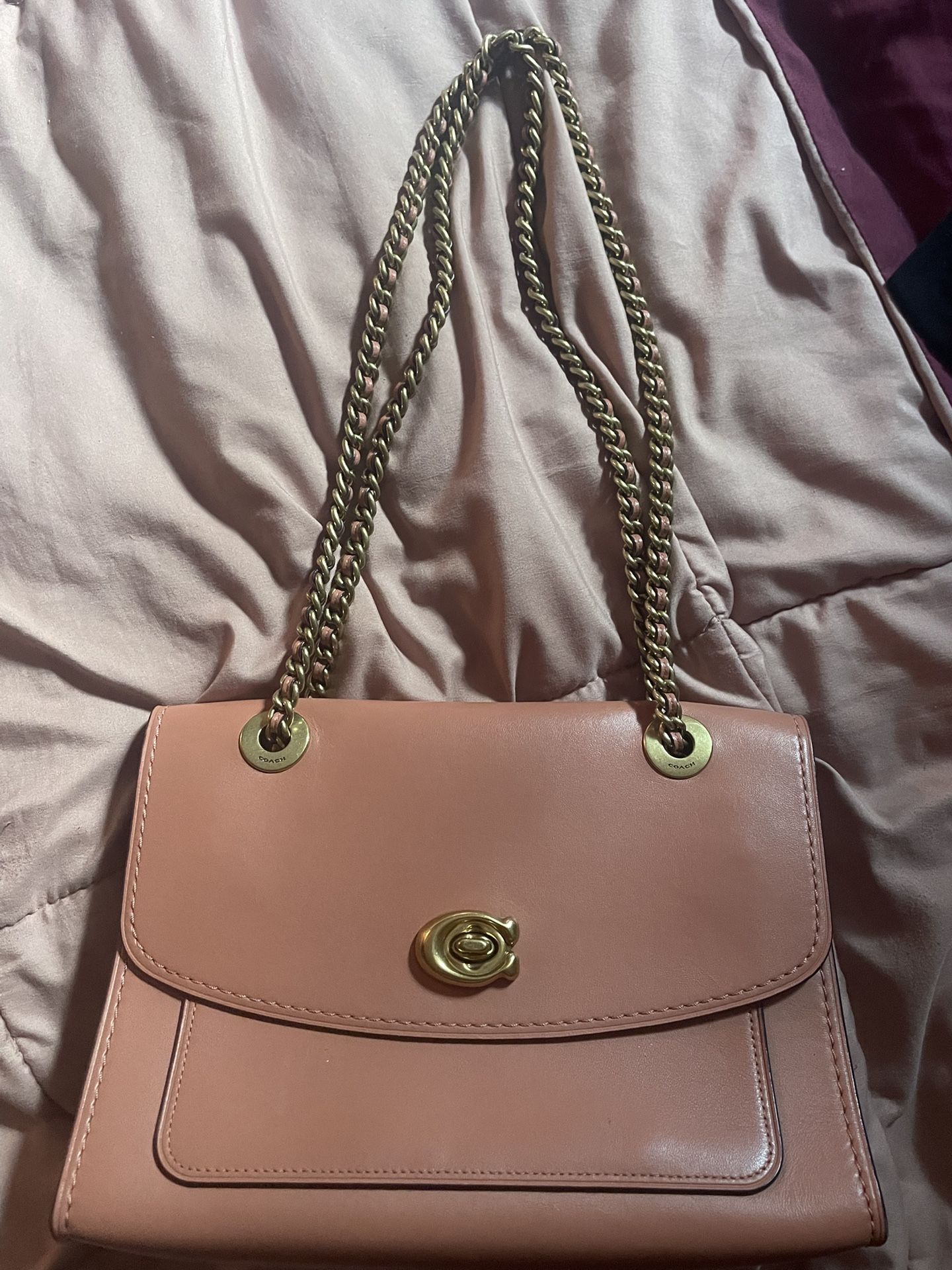 Pink And Gold Coach Purse