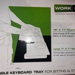 Uncaged Ergonomicst adjustable height and angle, keyboard tray!!