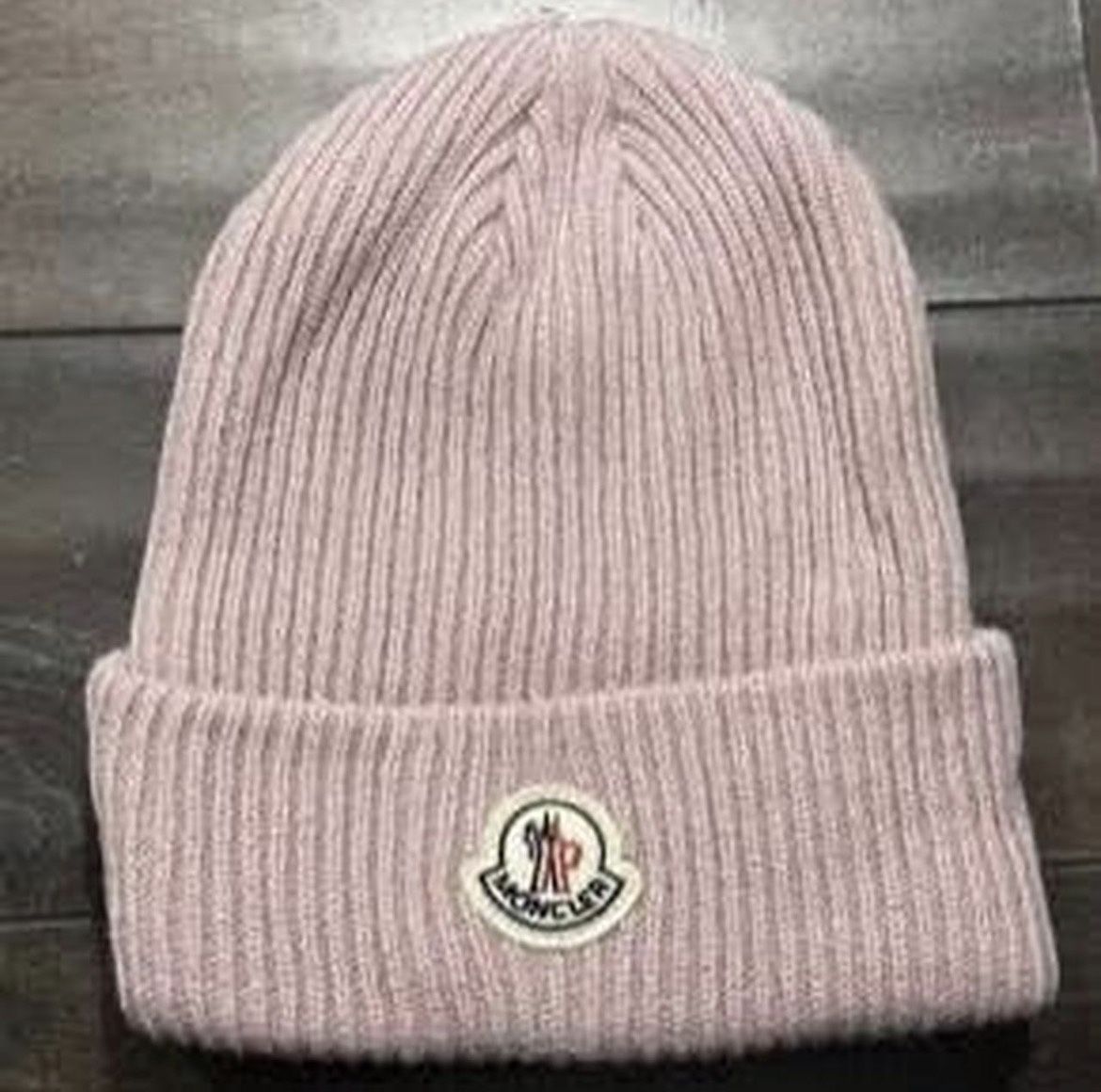 pink moncler hat
