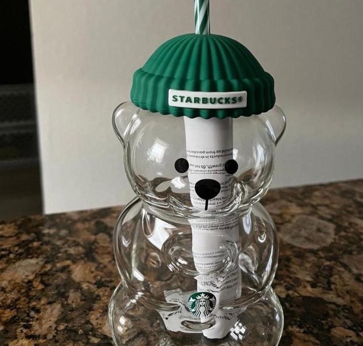 Starbucks Bear Glass Tumbler