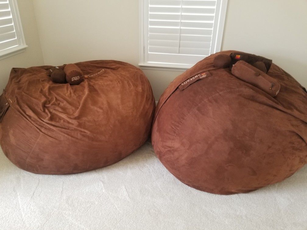 Lovesac Supersac “bean bag chair” and shrink kit (2 available)