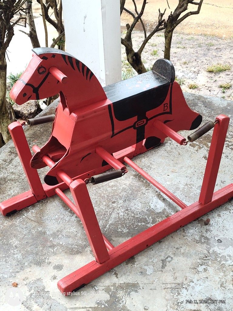 Wooden rocking horses