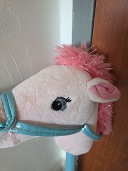 Plush Unicorn Hobby Horse Stick Toy