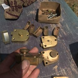 Brass cabinet latches