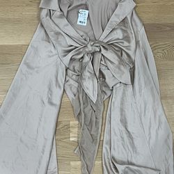 Akira Satin Beige Bodysuit 