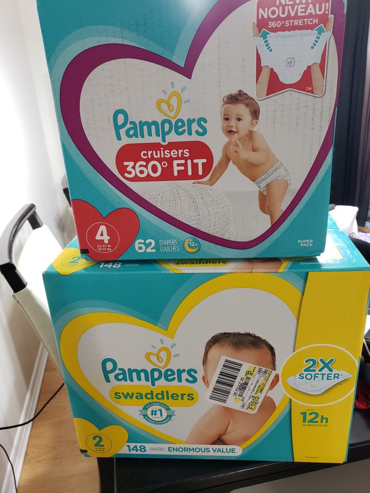 Diapers Pampers size 2, size 4