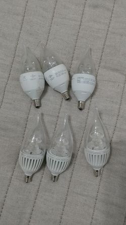 6 7.5 watt CA candelabra LED bulbs