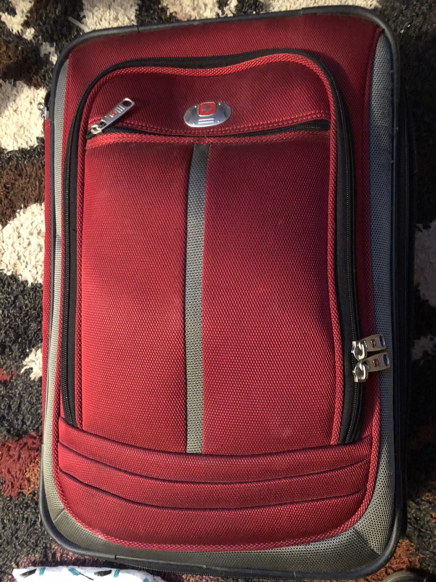 Swiss red suitcase