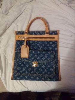Louie vuitton denim hand bag