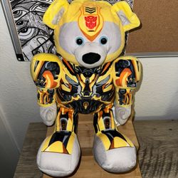 Build A Bear BAB Transformers Bumblebee 17" Plush Movable Arms and Mask