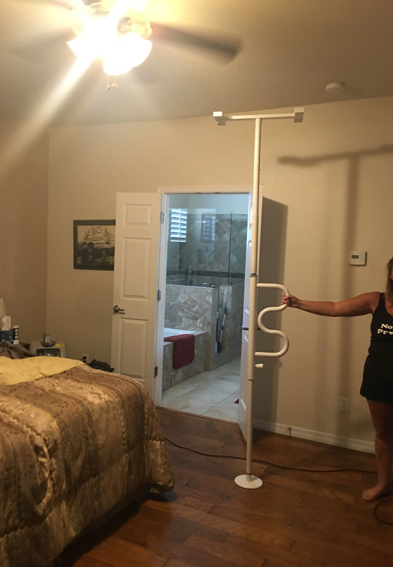 Brand new, Standard security pole and curve grab bar