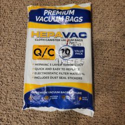 HEPAVAC PREMIUM VACUUM BAGS FOR Q/C STYLE  7 PANTS 