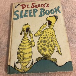 Vintage 1962 First Edition Dr Seuss The Sleep Book Hardcover 11”x8”