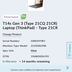Thinkpad T14s  8 Cores 