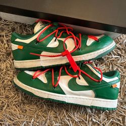 off white green dunk lot nike jordan size 11.5 shoe