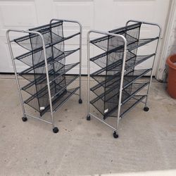 Shoe Rack On Wheels  - 2 Available $20 Each