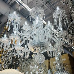Beautiful European crystal chandelier, Waterford brand