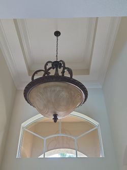 French Provintial Large Bronze Chandelier
