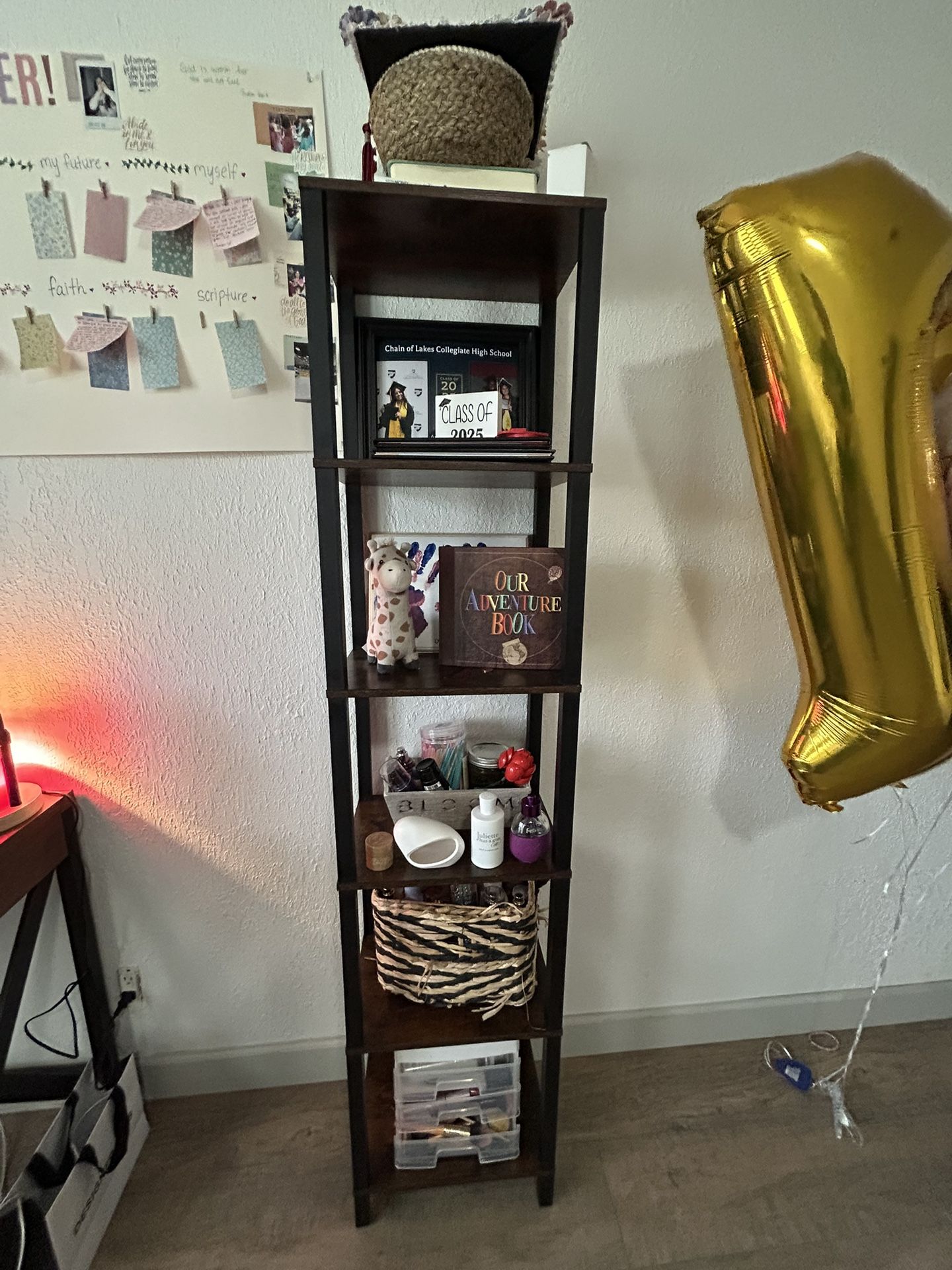 TUTOTAK Industrial 6-Tier Tall Book Shelf Narrow Bookcase DIY Stackable Bookshelf Rustic Brown BS01BB006 Small Space, Living Room, Office, Study, Entr