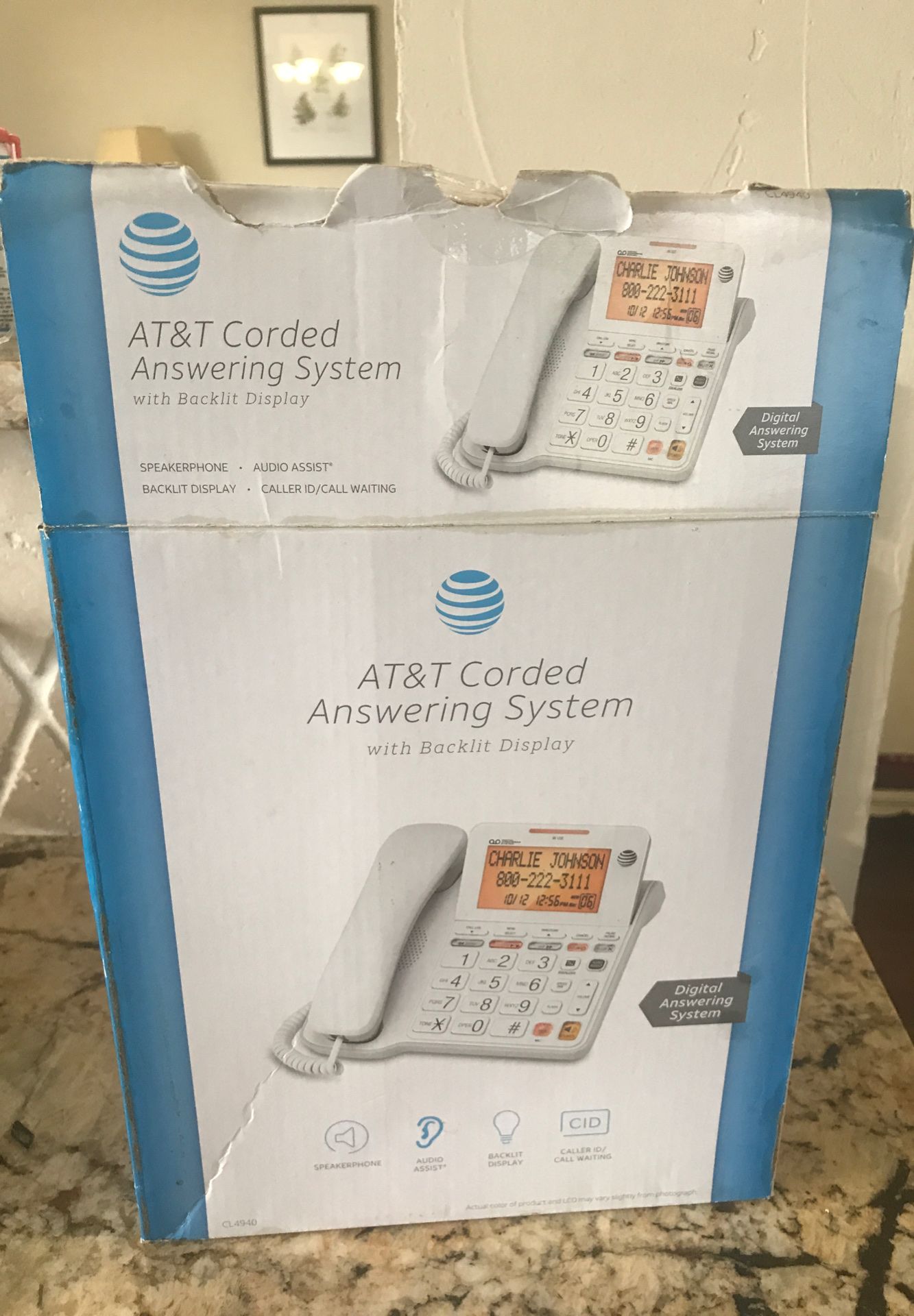 AT&T Corded Answering Phone System