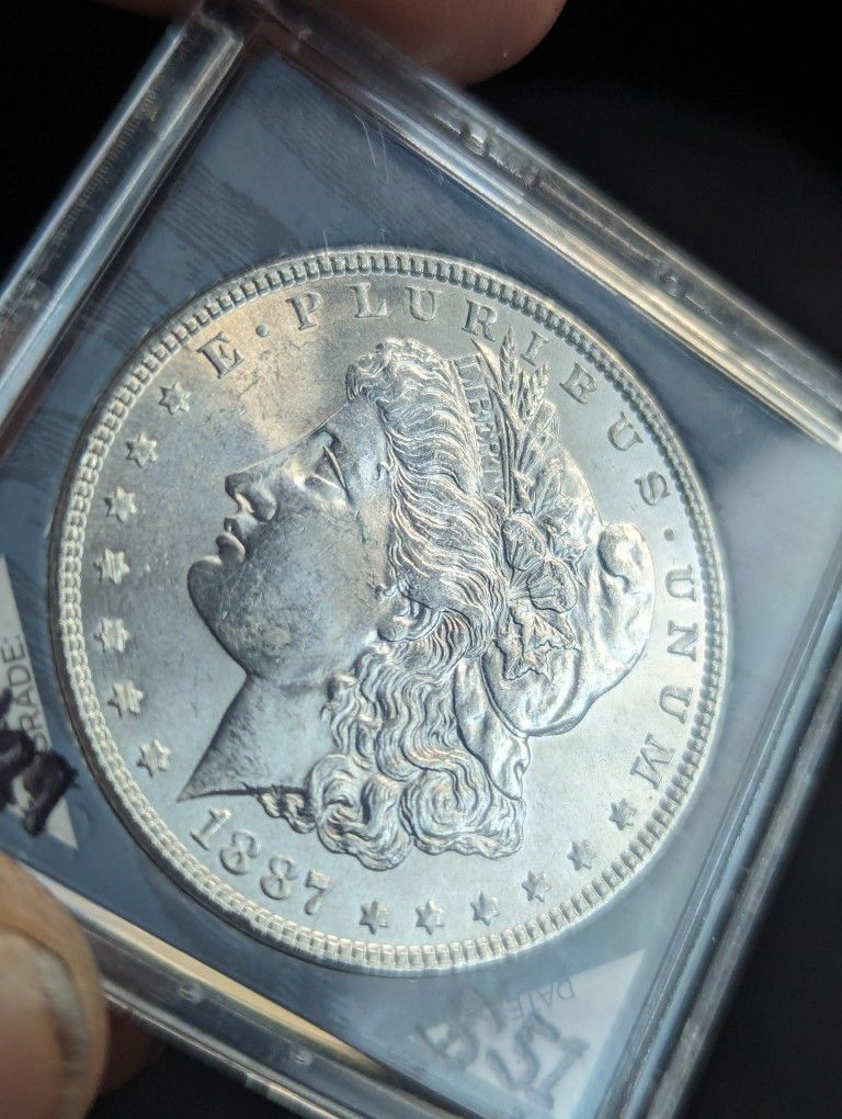 Gem B U 1887 Morgan Silver Dollar