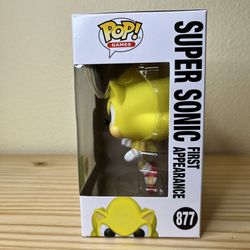 Funko Pop Games Sonic The Hedgehog - Super Sonic First Appearance 877 (sdcc  2022) (glows In The Dark)