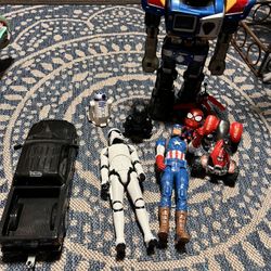 Boy Kids toys robots, Star Wars avengers truck action, figurines