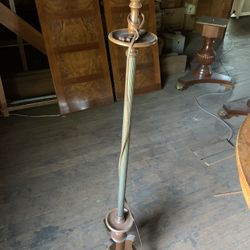 Vintage Wooden Floor Lamp