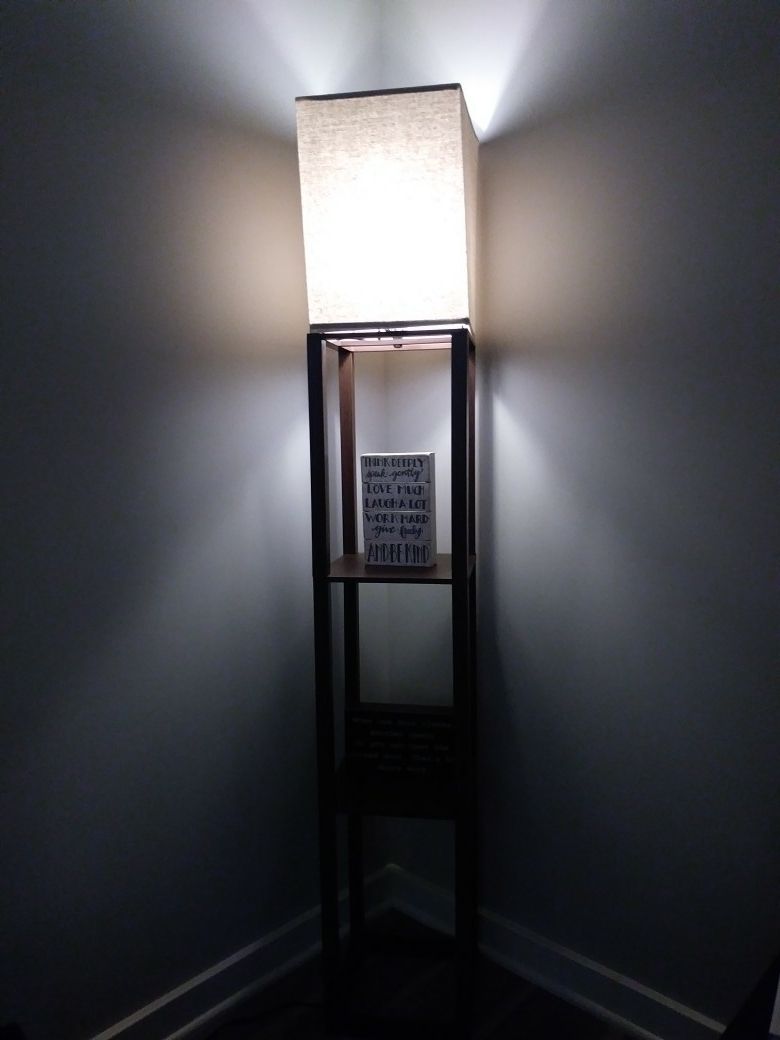 Shelf floor lamp Brown