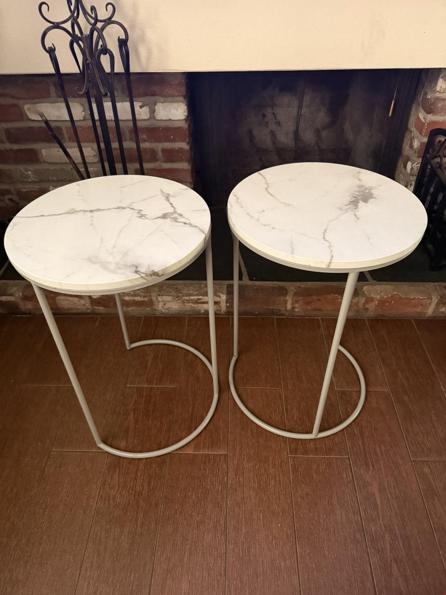 2 Round Side Tables 