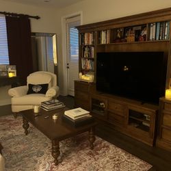  Ethan Allen Entertainment Center / TV Stand – Solid Wood