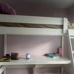 Kids  bunk bed With desk- Like New