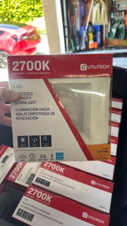 New: Utlitech LED 2700K Square Recessed Retrofit Downlight, Size: 5-6” Housing.