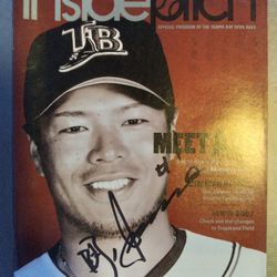Akinori Iwamura Autograph Tampa Bay Rays Inside Pitch Magazine 