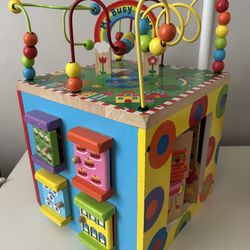 Wooden Activity Cube