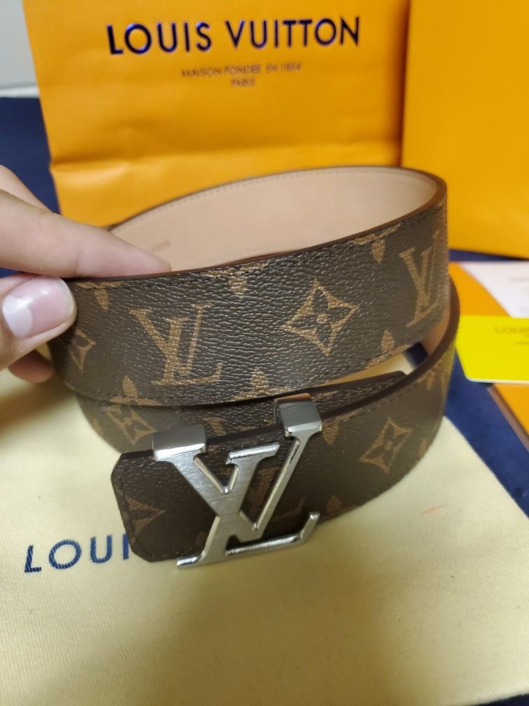 Authentic Louis Vuitton Belt Size 95/38 Brown/Silver