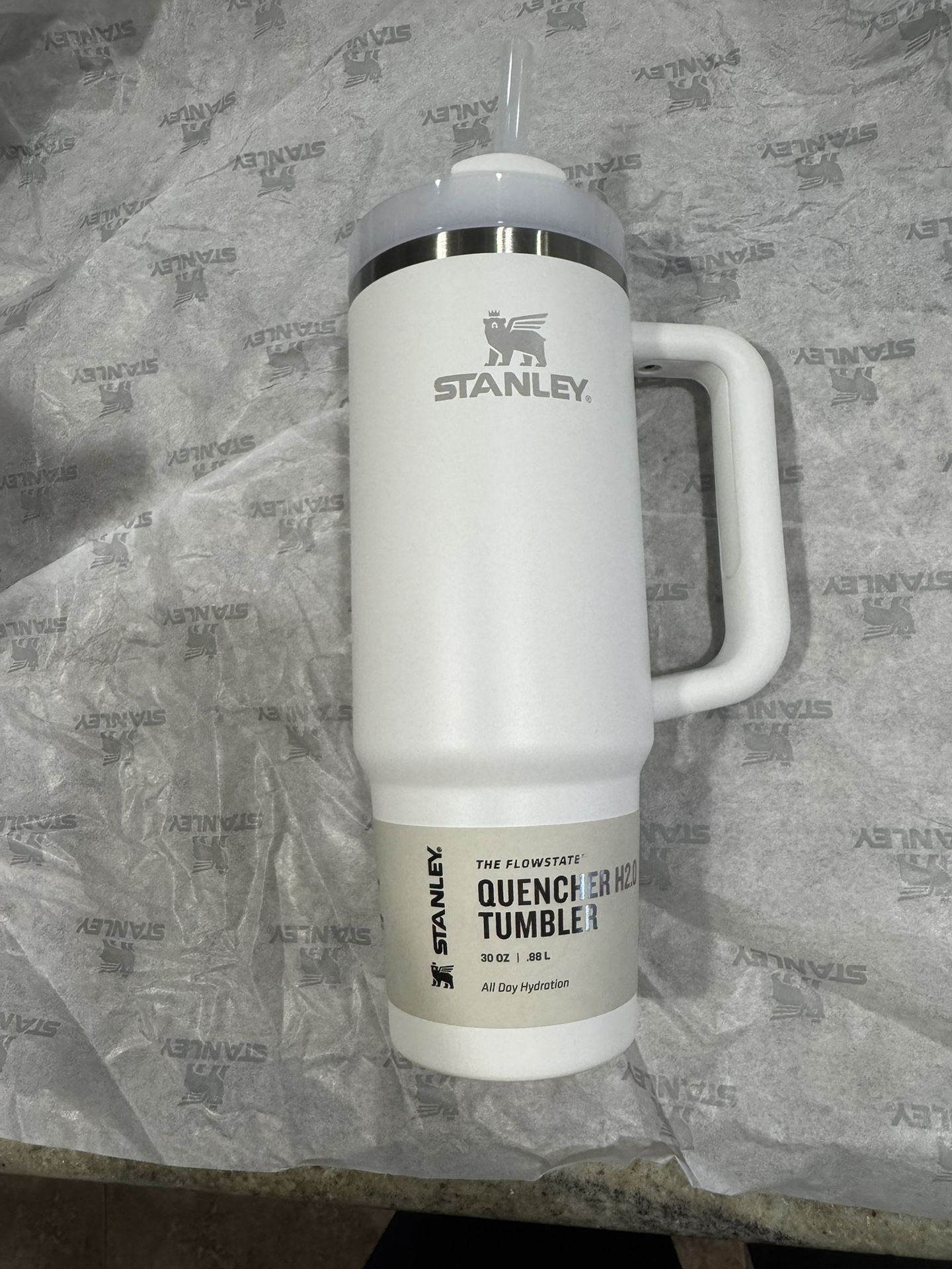 Brand New White Stanley Quencher Tumbler with Straw
