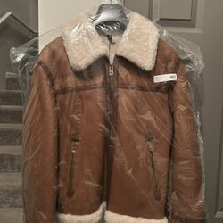 Leather and Shearling Coat