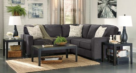 Beautiful charcoal sectional couch!
