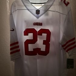 McCaffrey WHITE & RED Jersey