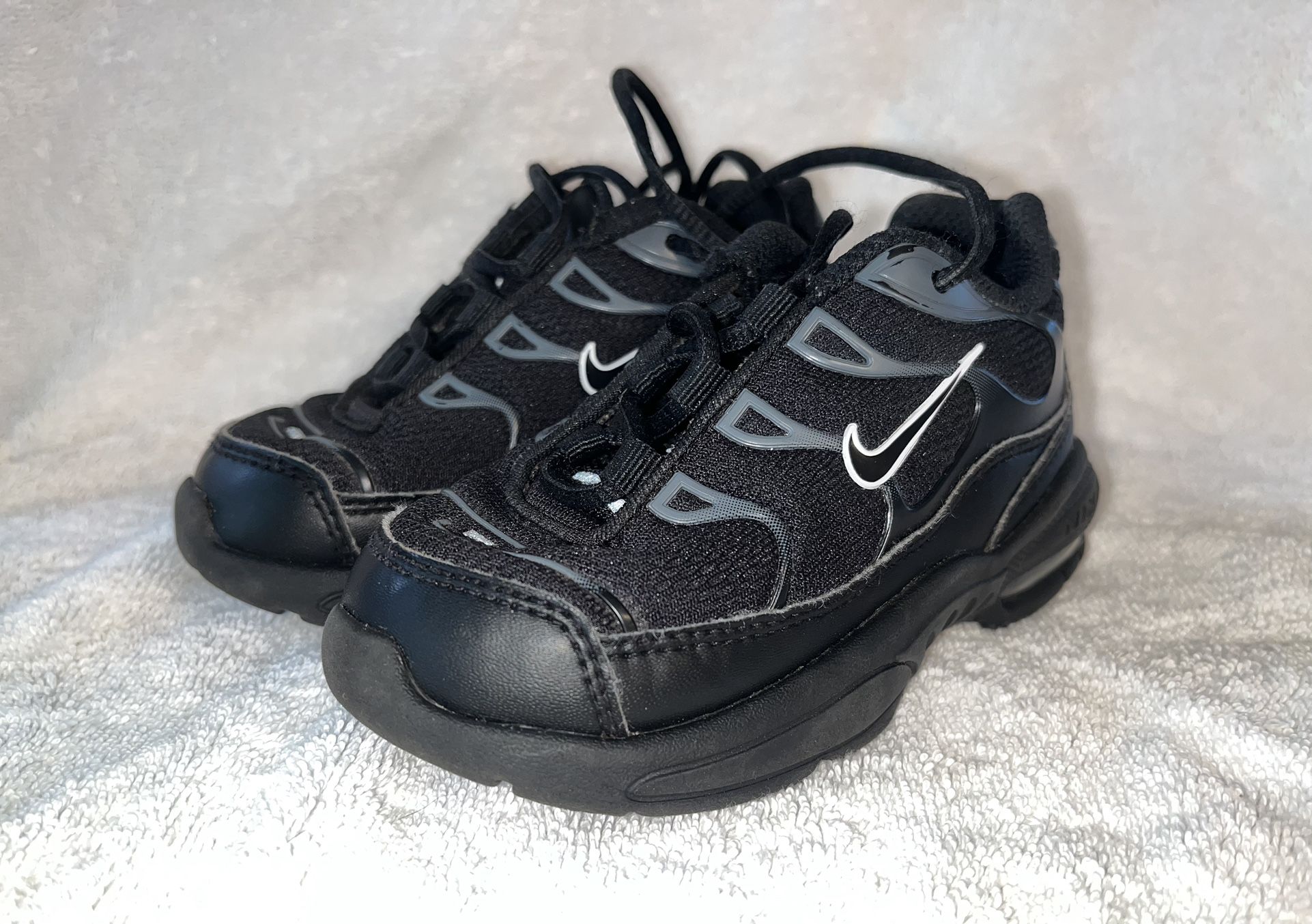 Nike Little Air Max Black Pure Platinum Toddler Baby Shoes 314730-053 size 7C