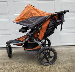 Bob Double Stroller With Tray/Car seat Adapter Attachment - Orange for Sale  in Snohomish, WA - OfferUp