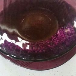Glass Decorative Purple Bowl 