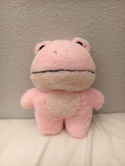 Cute pink frog plush