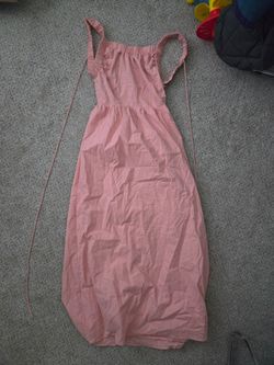Open Back Pink Dress (M)