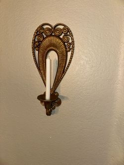Vintage Burwood gold Wall candle holders