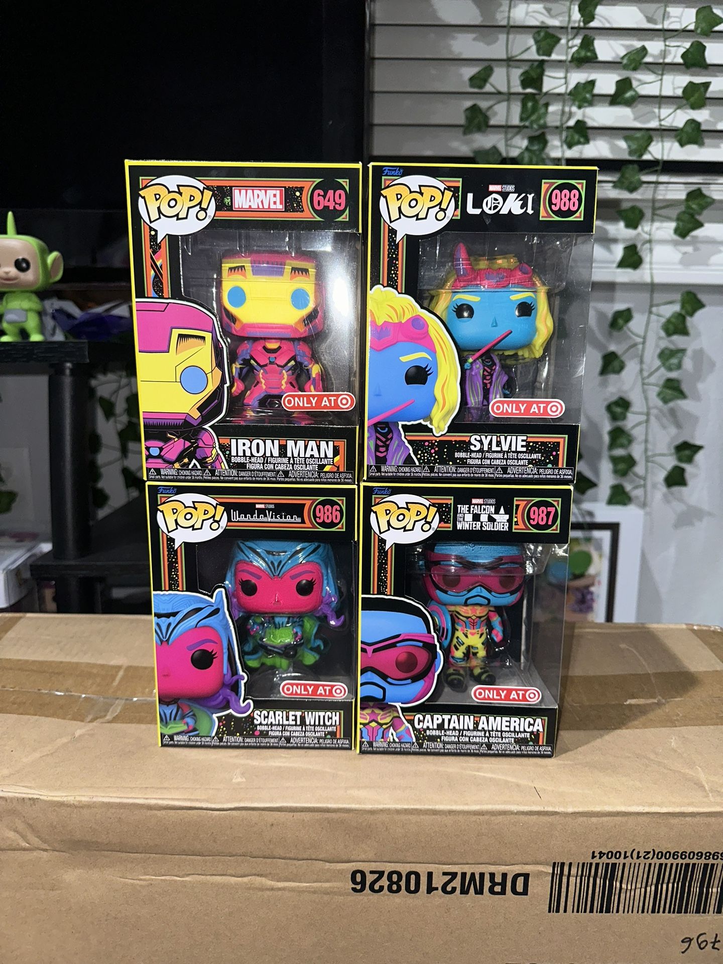 Marvel Black Light Funko Pop/Bundle of 4