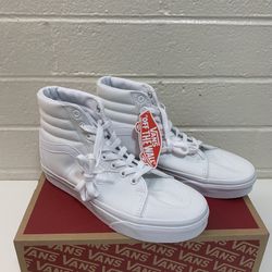 Size 7 White Vans Sk8-Hi