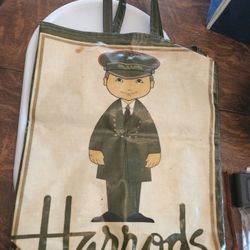 VINTAGE HARRODS TOTE SHOPPING BAG