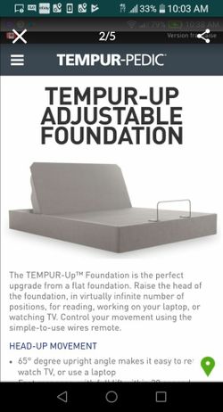Tempurpedic Full Size Adjustable Power Base